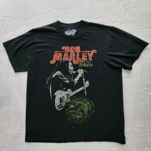 Old Navy Bob Marley & The Wailers Graphic T-Shirt Mens Large Black Uprising Tour